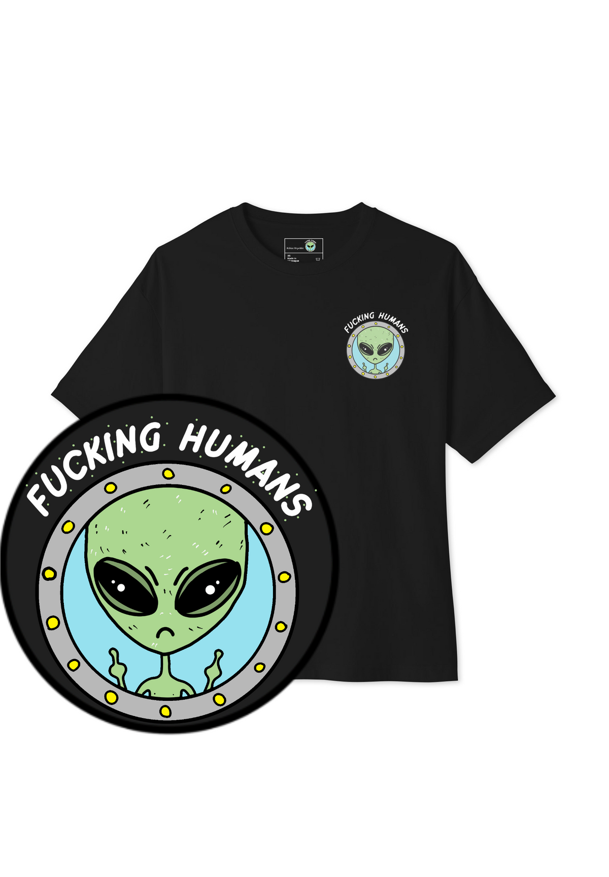 🛸🖕 Fucking Humans Tee (Unisex - Darks)