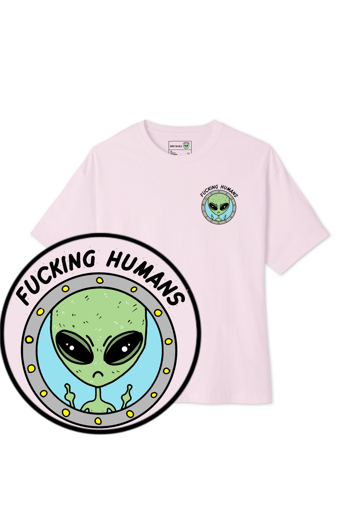 🛸🖕 Fucking Humans Tee (Unisex - Lights)