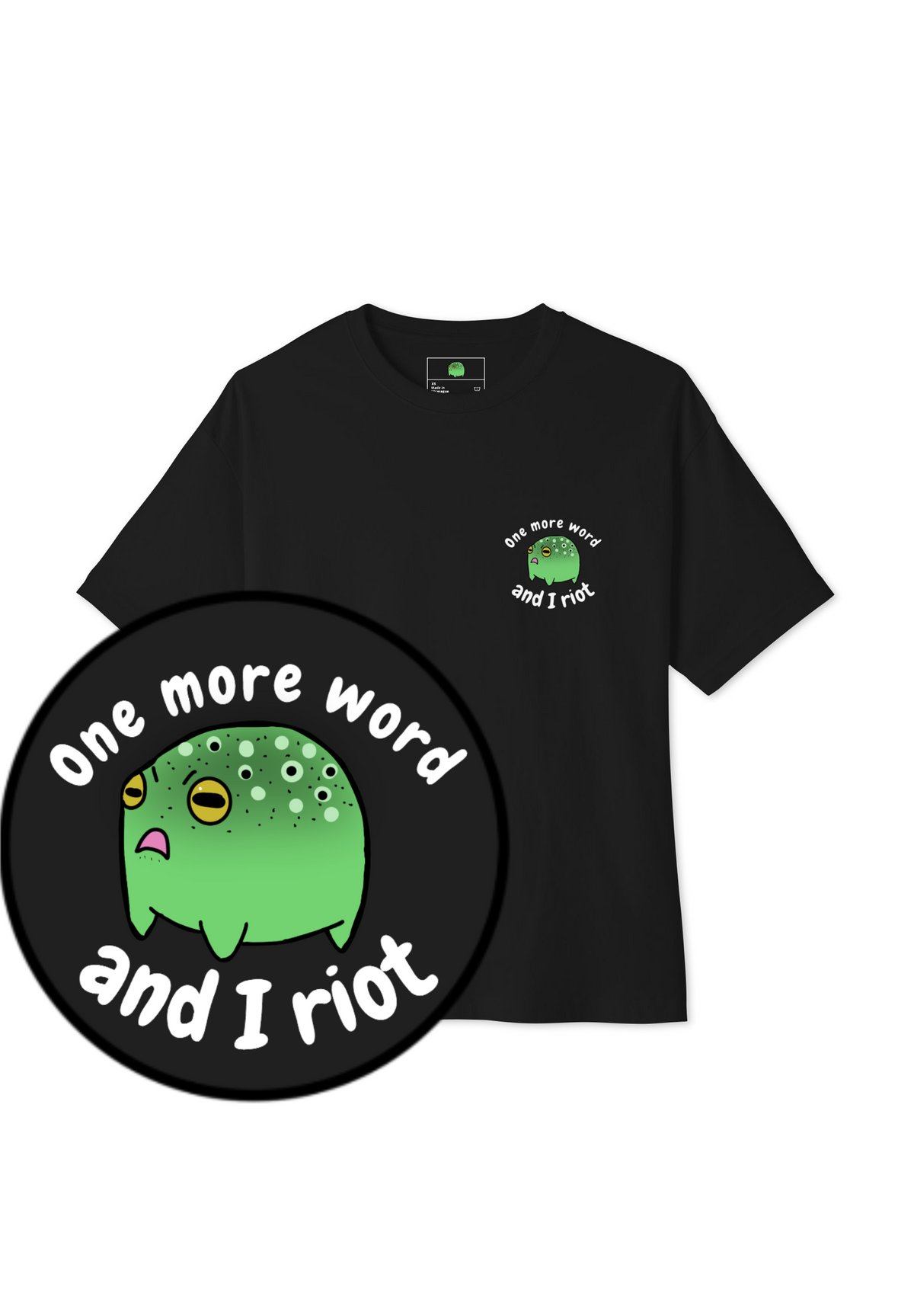 🐸😤🧨 Riot Frog Tee (Unisex - Darks)