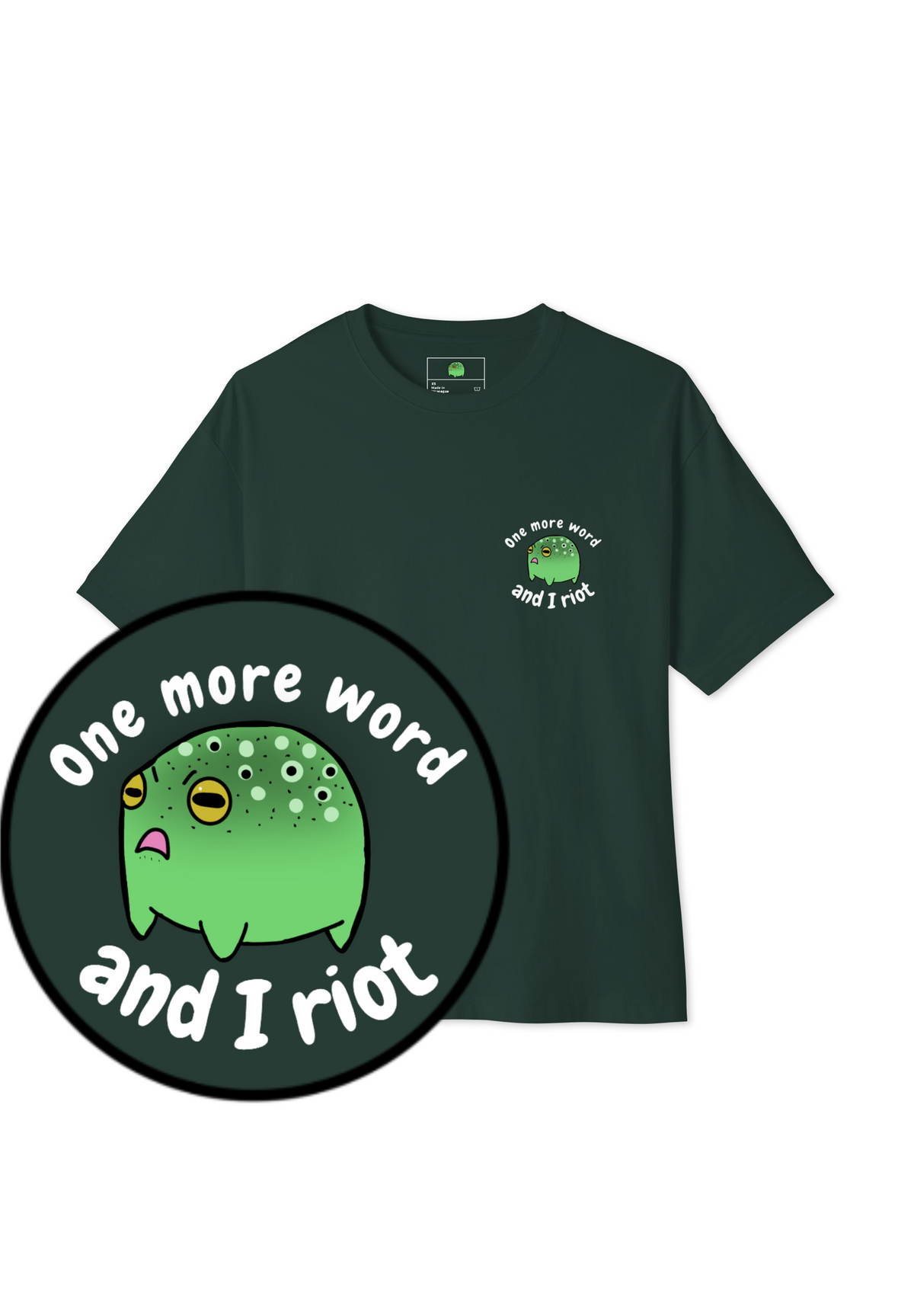 🐸😤🧨 Riot Frog Tee (Unisex - Darks)