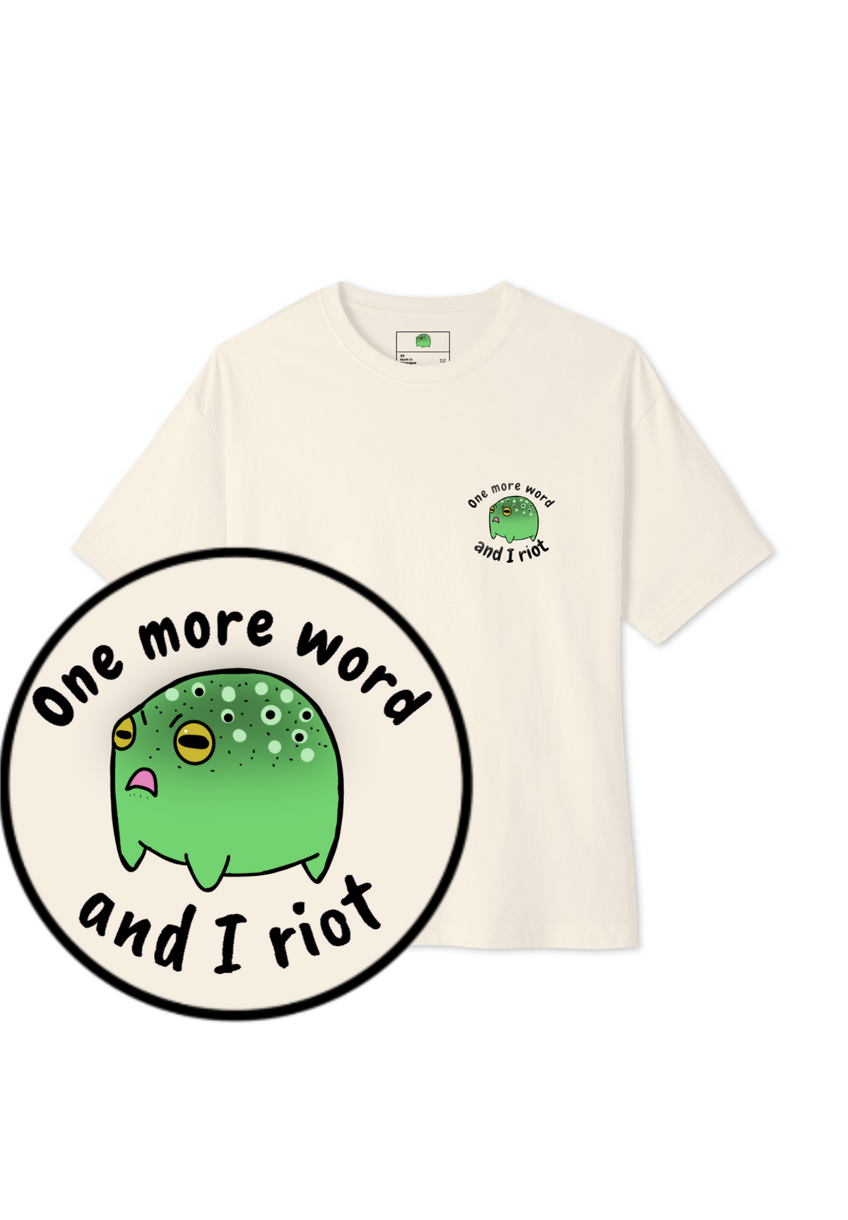 🐸😤🧨 Riot Frog Tee (Unisex - Lights)