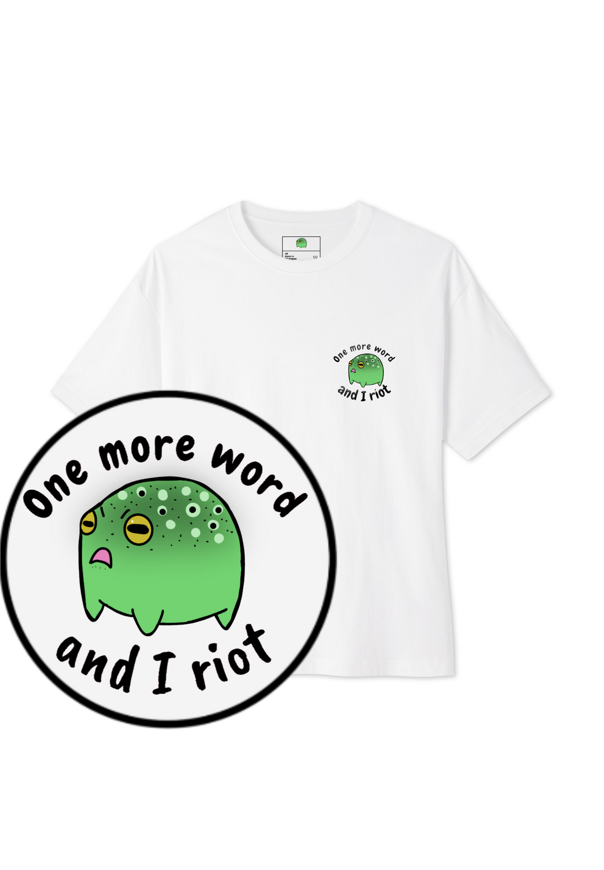 🐸😤🧨 Riot Frog Tee (Unisex - Lights)