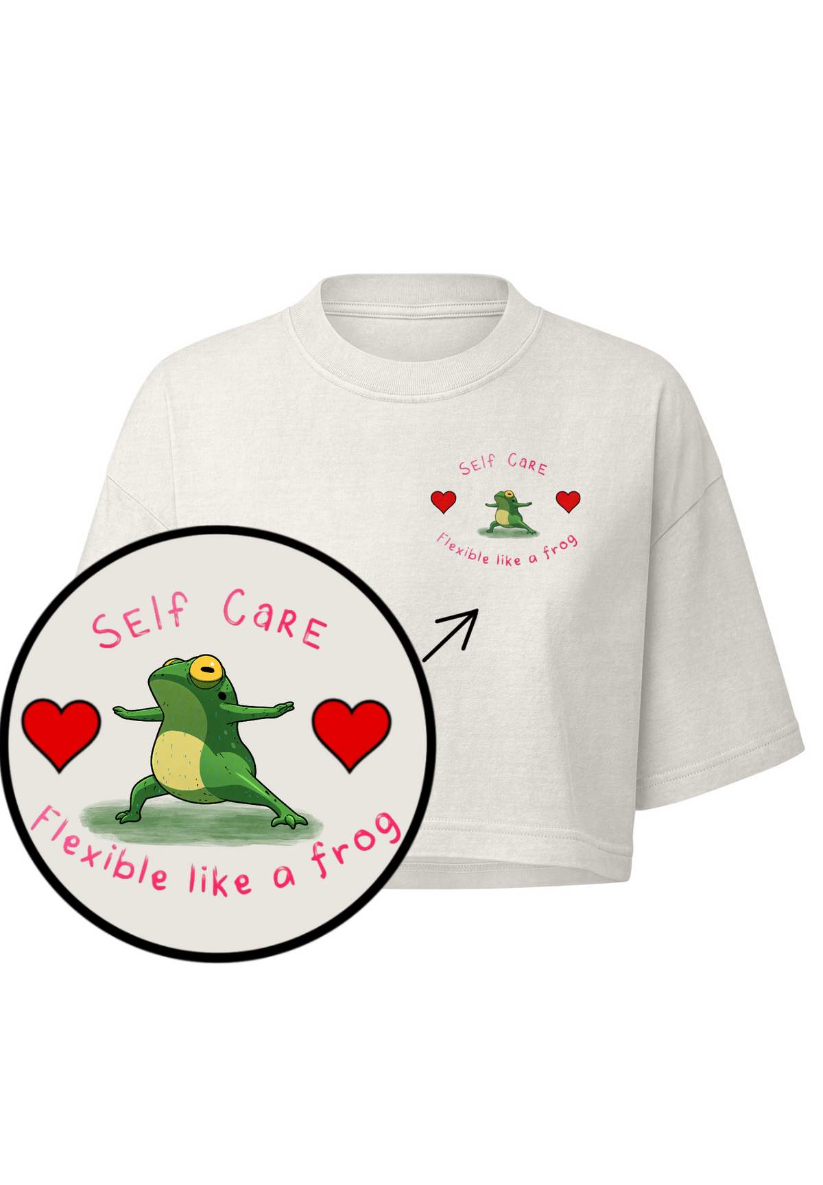 🧘‍♀️🐸 Self Care Frog Stretch Tee 💕✨