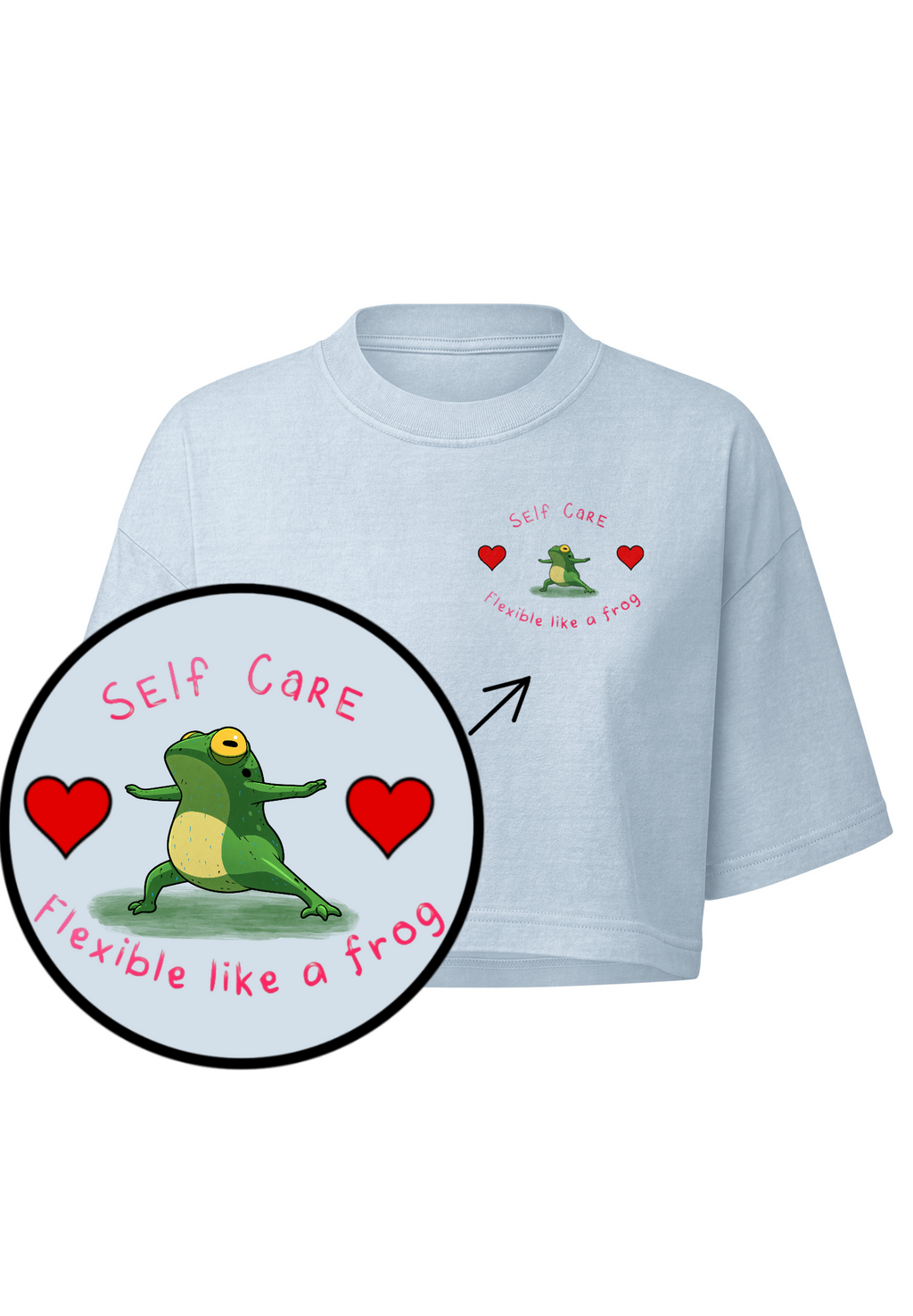 🧘‍♀️🐸 Self Care Frog Stretch Tee 💕✨