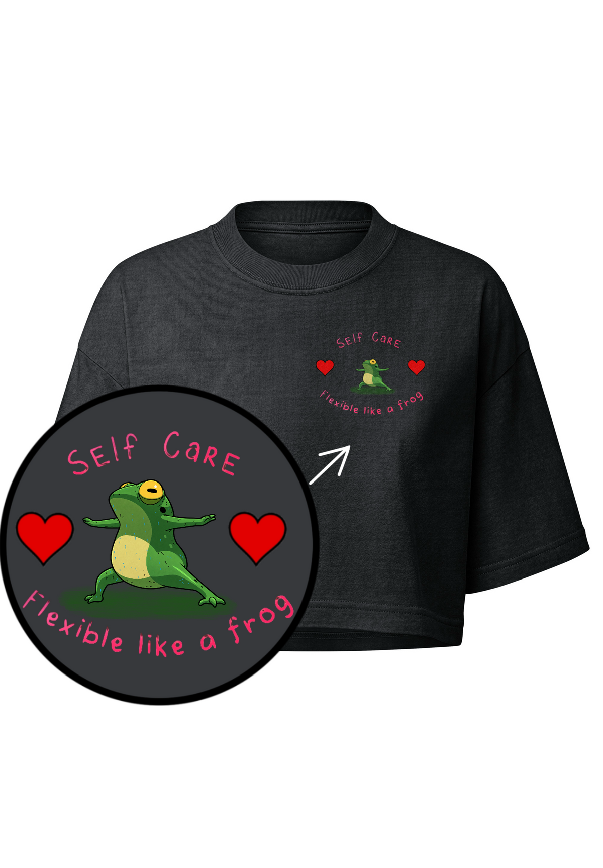 🧘‍♀️🐸 Self Care Frog Stretch Tee 💕✨