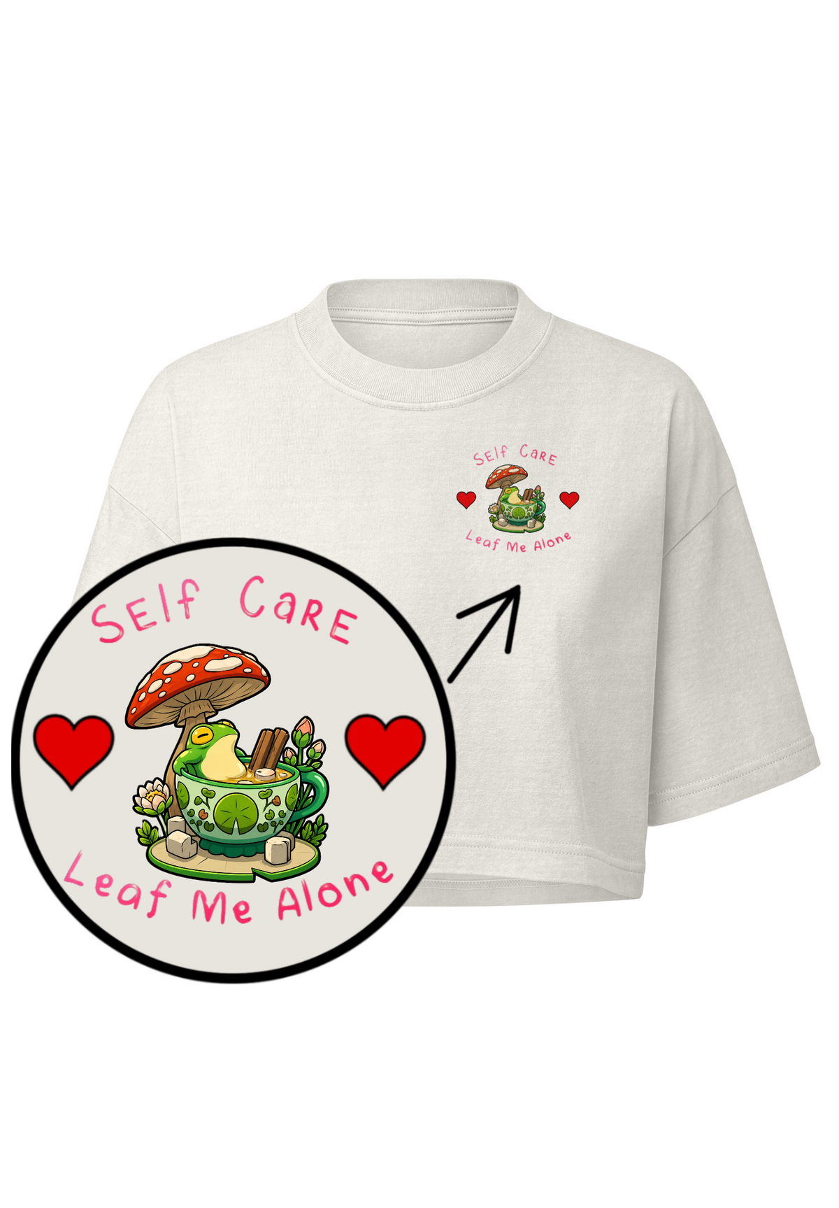 🐸🍃 Self Care Leaf Me Alone Frog Spa Tee 🍄💆‍♀️