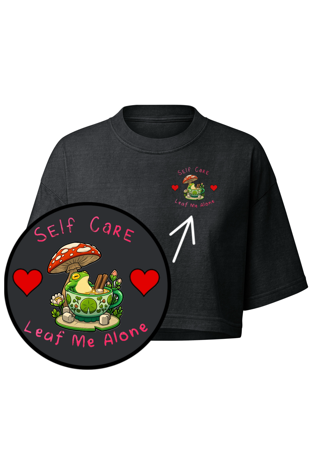 🐸🍃 Self Care Leaf Me Alone Frog Spa Tee 🍄💆‍♀️