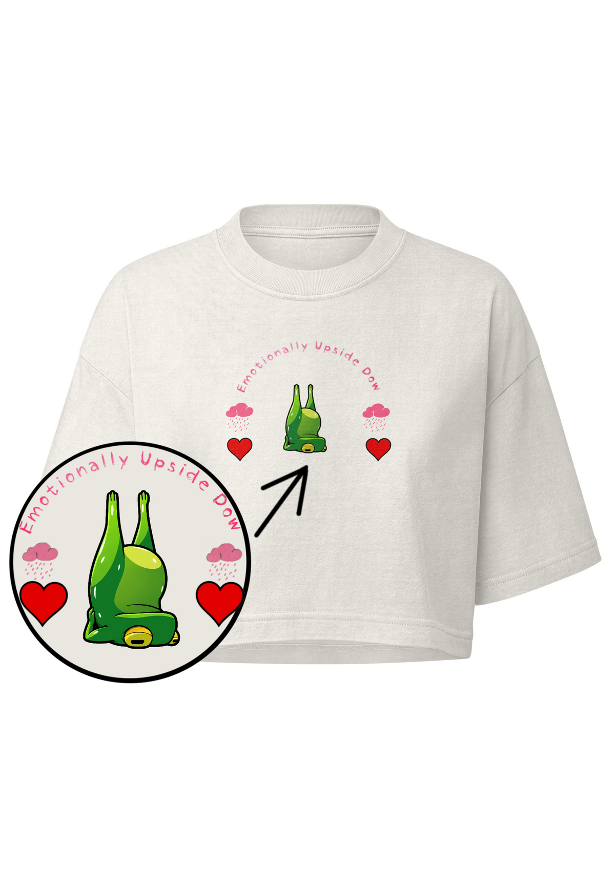 🐸💔 Emotionally Upside Down Frog Yoga Tee 🧘‍♀️☁️🌧️