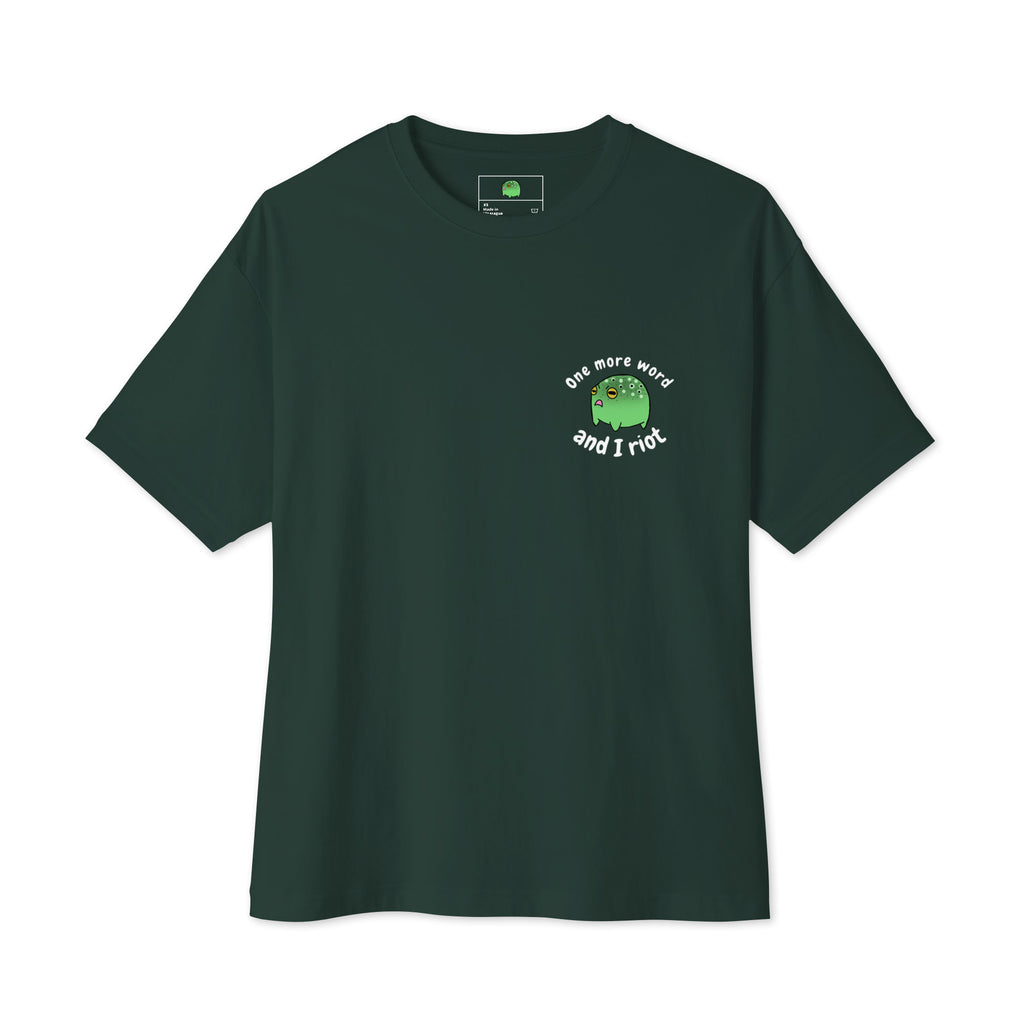Riot Frog tee in dark colors – angry frog, 'One More Word and I Riot' | Ribbit Republic (photo 4 of 12)