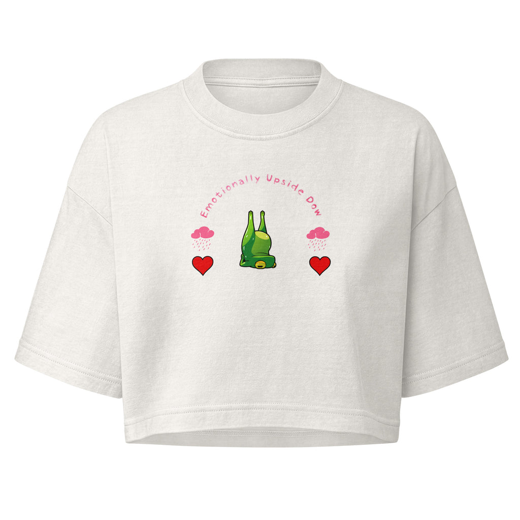 🐸💔 Emotionally Upside Down Frog Yoga Tee 🧘‍♀️☁️🌧️